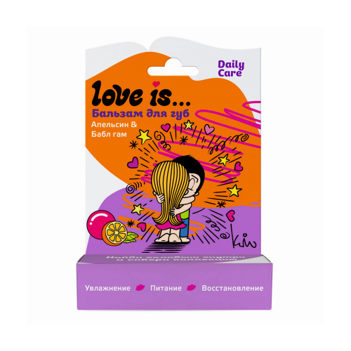 GALANT COSMETIC бальзам д/губ love is…aпельсин-бабл гам 4,2г